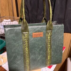 Wrangler Olive Green Tote Bag